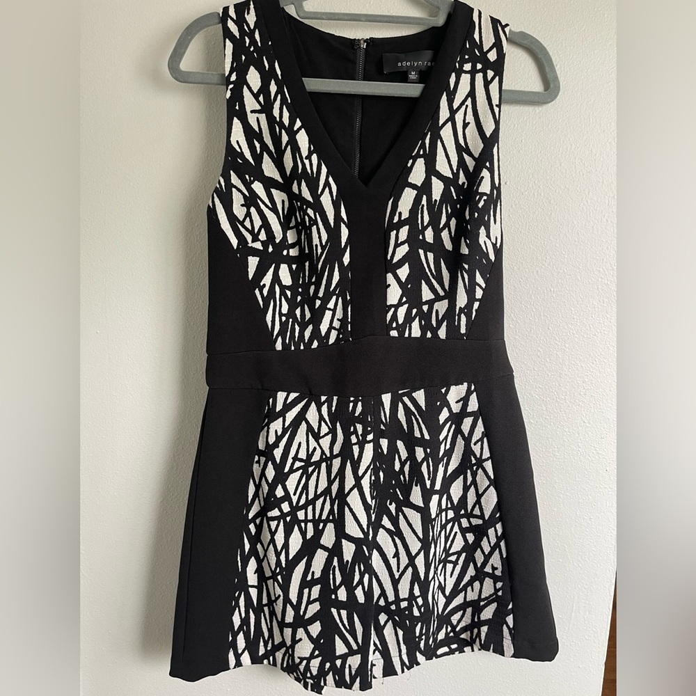 Romper Black and White Adelyn Ray